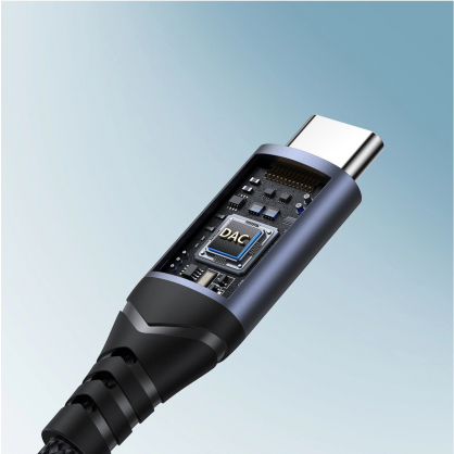 Adapter USB-C 3.5 mm mini jack black