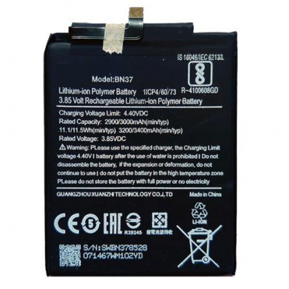 BN37 Xiaomi originali baterija 3000mAh (aptarnavimo paketas)