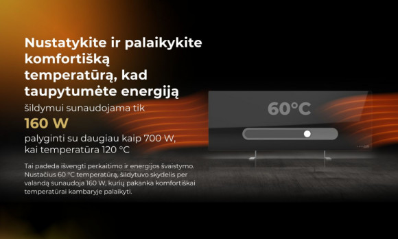 AGH0005S LED Premium Eco Smart Heater Grey