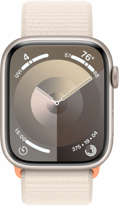 Watch Series 9 Cellular 45 mm žvaigždžių šviesos/ žvaigždžių šviesos sportinė apyrankė (Loop)