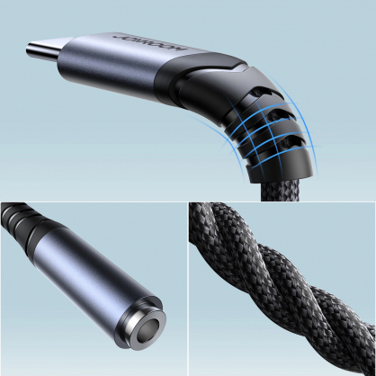 Adapter USB-C 3.5 mm mini jack black