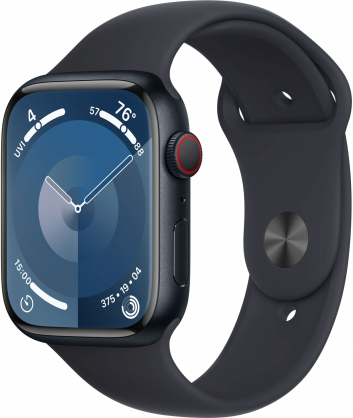 Watch Series 9 Cellular 45 mm nakties juodumo/ nakties juodumo sportinė apyrankė - M/ L