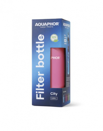 Water Filter Bottle City Pink 350 ml.