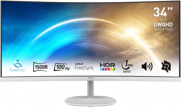 Pro MP341CQWDE 34" VA 21:9 Curved White
