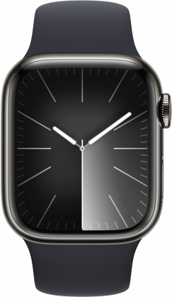 Watch Series 9 Cellular 41 mm grafito nerūdijantis plienas/ nakties juodumo apyrankė S/ M