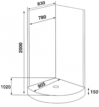 981-40 90x90x200cm