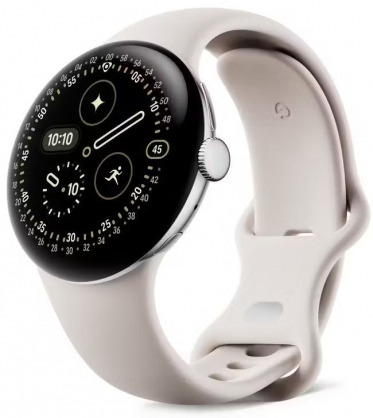 Pixel Watch 4 45mm Silver / Porcelain GA09308-EU