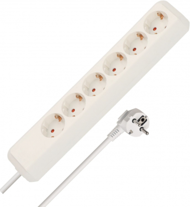 _286748 Brennenstuhl Eco baltas 6x