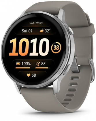 Venu 4 45mm Silver with Silver Gray Silicone Band 010-03014-01