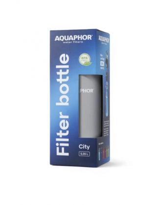 Water Filter Bottle City Grey 350 ml.