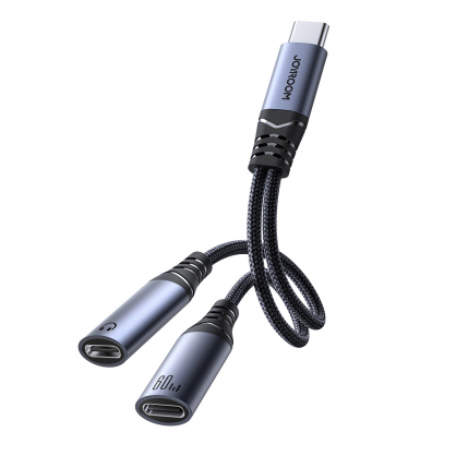 Adapter SY-C03 USB-C 2x USB-C black