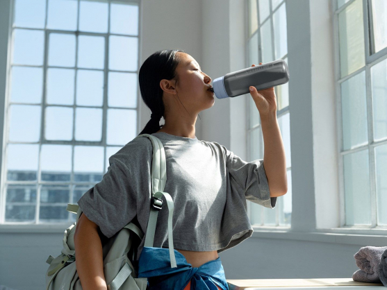 Active 2-disc Filter Bottle Blue