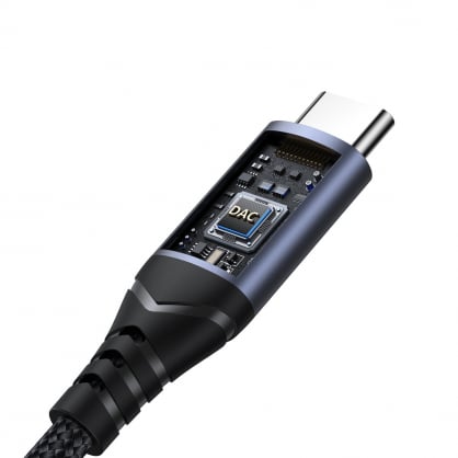 Adapter USB-C 3.5 mm mini jack black