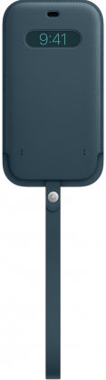 "Leather Sleeve with MagSafe iPhone 12 Pro Max" Baltic Blue