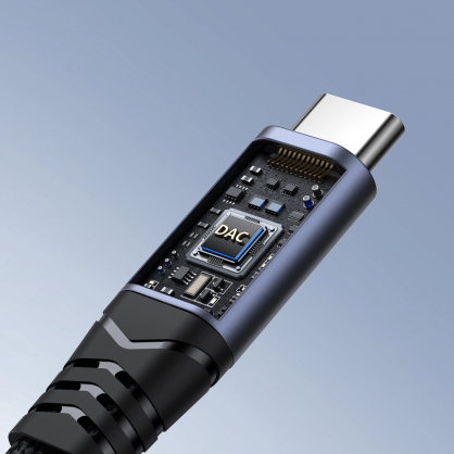 Adapter SY-C02 USB-C to USB-C 3.5mm black