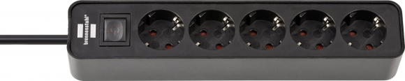 Ecolor Power Strip 5-fold Black