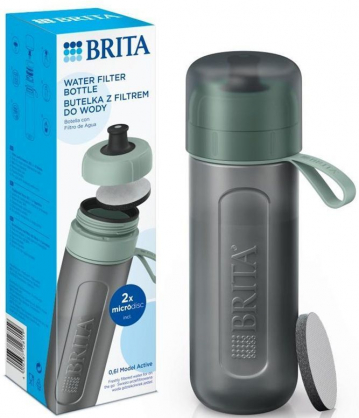Active 2-disc Filter Bottle Green