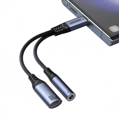 Adapter SY-C02 USB-C to USB-C 3.5mm black