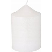 Candle white 10x7x7cm