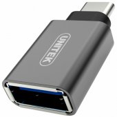 Adapteris USB-A (lizdas) - USB-C pilkas