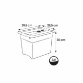 Basket Cornelia, skaidrus, 40x30x30cm, 24L