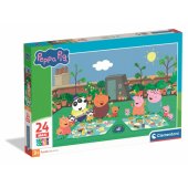 Puzzle 24 MAXI Super Color PEPPA PIG | Clementoni 24834 | 3+