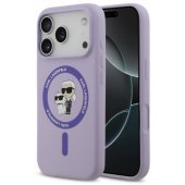"Liquid Silicone Karl and Choupette MagSafe Case iPhone 17 Pro", violetinė