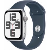 Watch SE 2 44mm sidabrinis aliuminis/ Storm Blue Sport Band - S/ M