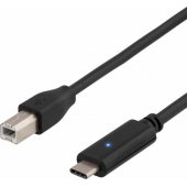 USB-C 2.0 - USB-B 2m juodas