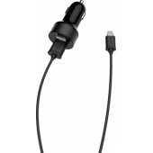Smart Series Dual USB Car Charger Suit with Micro USB Cable Black