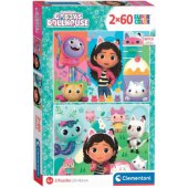 Clementoni CLE dėlionė 2x60 SuperColor Gabby House 24804