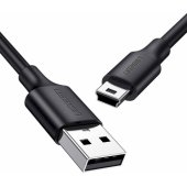 universalus mini USB duomenų kabelis 1m juodas