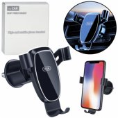 Gravity automobilinis telefono laikiklis oro angai, juodas
