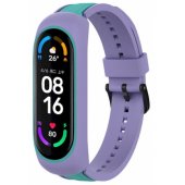 Xiaomi Mi Band 3/ 4/ 5/ 6 žalia/ violetinė dviejų spalvų