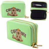 Two-compartment wallet with card compartments Kapybara Green 12.5 x 8.
