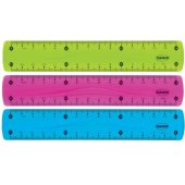 Lanksti liniuotė 15 cm, 1 vnt., įvairių spalvų