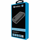 "Išorinė baterija USB-C PD 20W 20000" Juoda