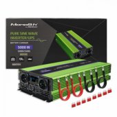 Qoltec Monolith maitinimo adapteris/ inverteris Auto 5000 W Žalias
