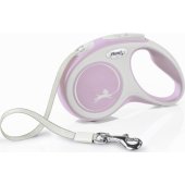 Flexi automatinis juostinis pavadėlis New Comfort S, 5 m, rožinis
