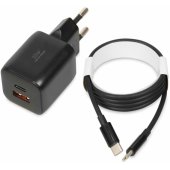 C-42 33W USB-C cable / USB-A+USB-C Black