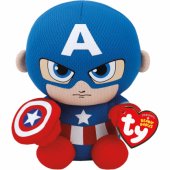 TY minkštas žaislas CAPTAIN AMERICA 15 cm