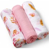 397/ 07 Natural Bamboo Diapers Pink 3pcs