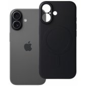 Silikoninis Mag telefono dėklas iPhone 17, juodas