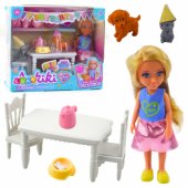 Birthday Set Doll Animals Dog Cat Table Accessories