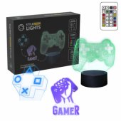 SNL122RGB LED lempa, šviesos dekoracija Game 2 RGB 3D