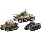 COBI Renault R35 - Valentine IX - Panzer I, konstravimo žaislas, mastelis 1:4