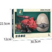 LeanToys Dinosaur Triceratops Set with Egg DIY Screwdriver