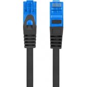 Sujungimo laidas S/ FTP Cat.6A LSZH CCA 1.5m juodas