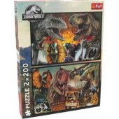 Dėlionė - 2x200 – Priešistorinis pasaulis – Jurassic World – Trefl 13316