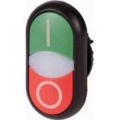Eaton Pushbutton actuator double green/ red I-O 22mm IP66 with light